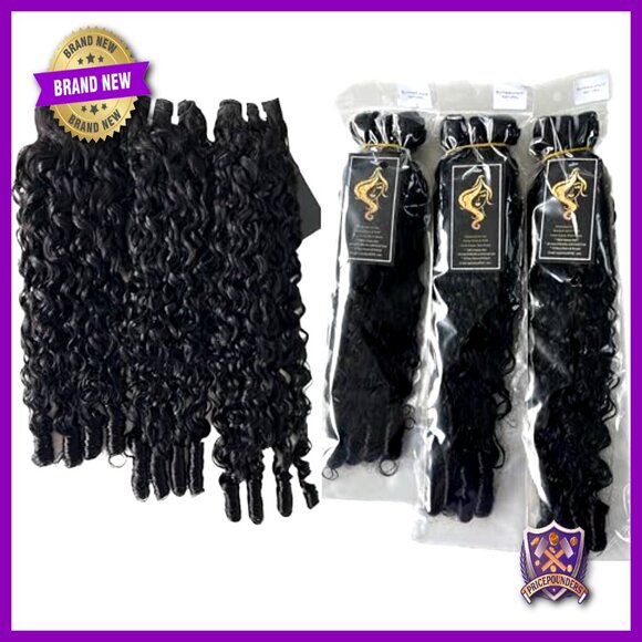 Burmese Curly Human Hair Extensions 18-22 Inch 3 Bundles Water Wave